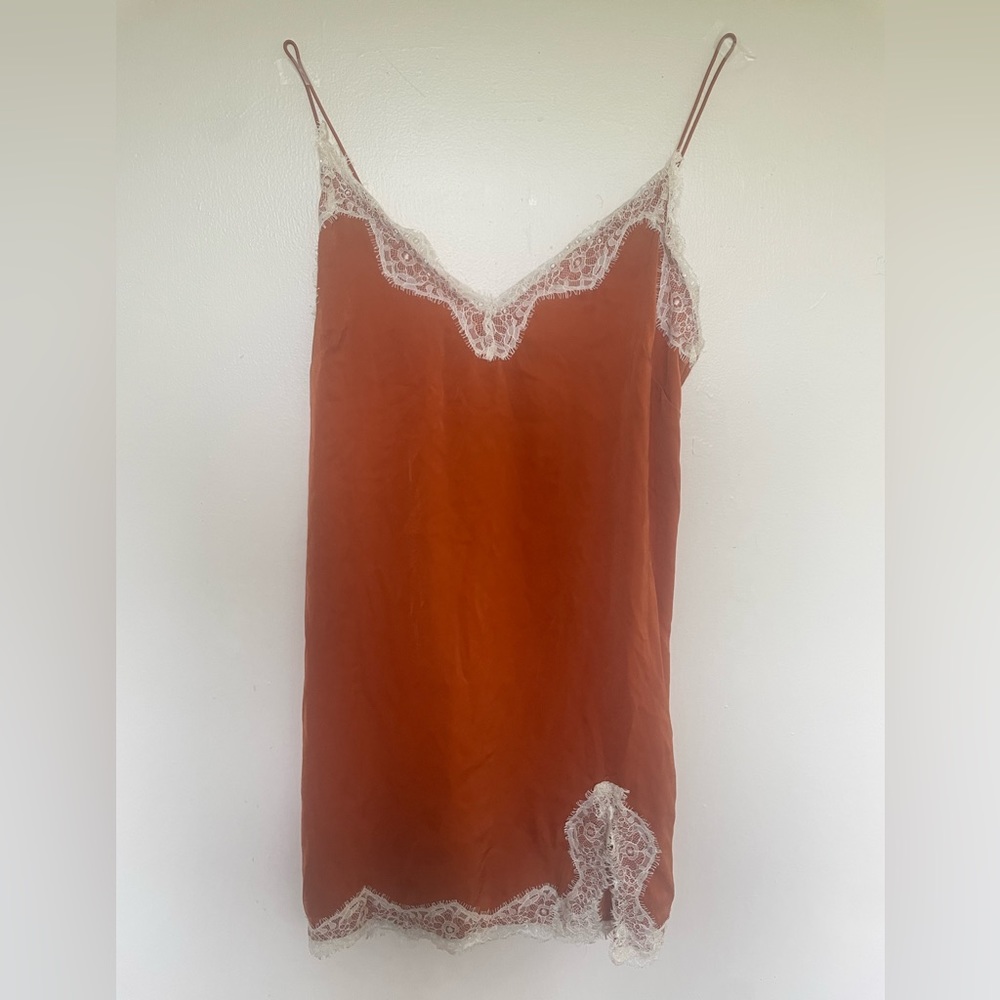 Y2K slip on lingerie lace trim dress from Urban Outfitters.
